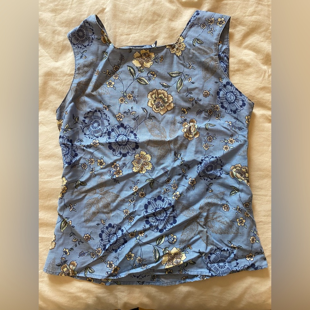 Linen top - floral